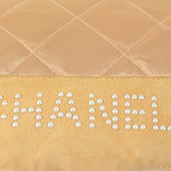 Chanel Pink Quilted Satin Crystal Logo Drawstring main image 6